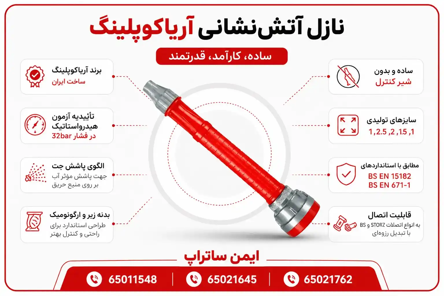 نازل پلاستیکی ساده آریاکوپلینگ نازل پلاستیکی ساده آریاکوپلینگ