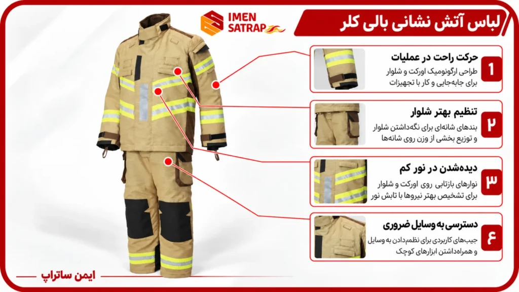 لباس آتش نشانی بالی کلر